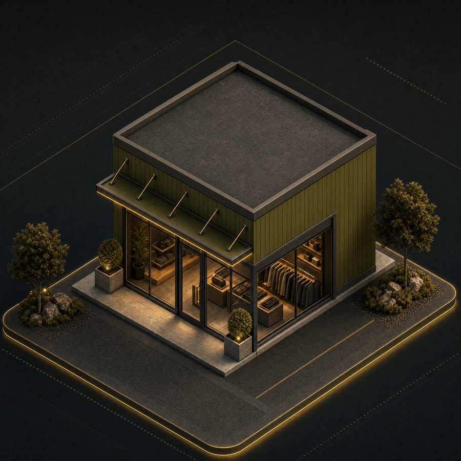 Retail construction illustration